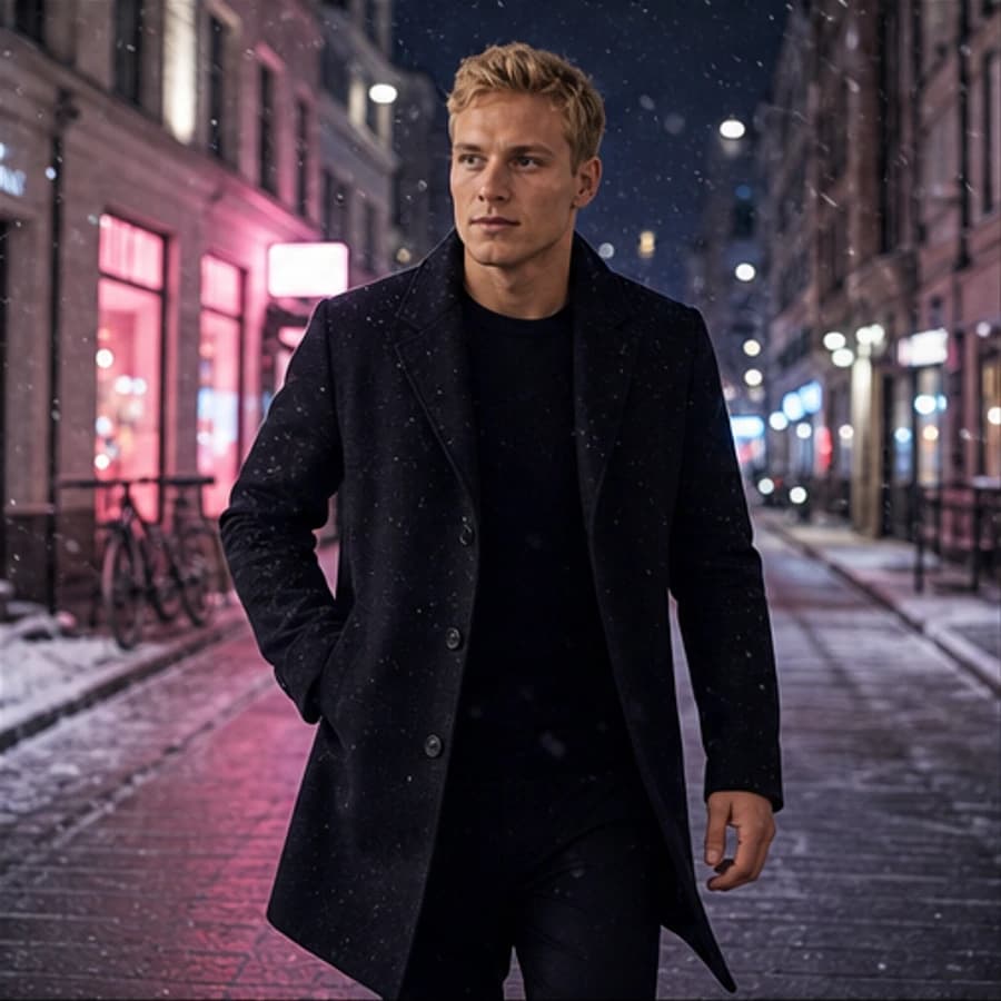 Finn Andersen in a cinematic neon editorial, photograph 5