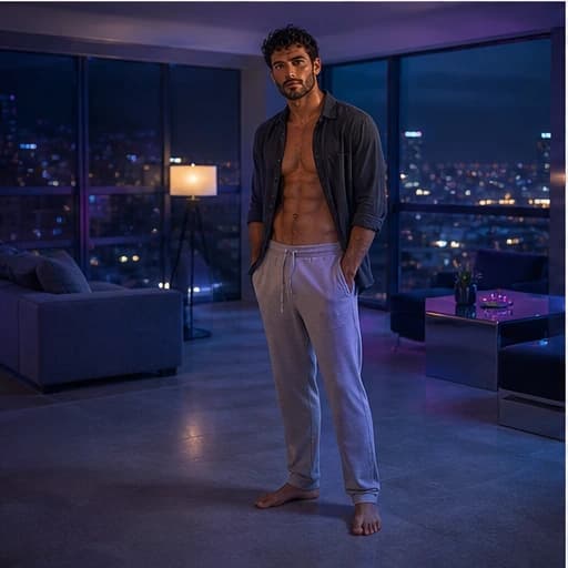 Noah Valen in a cinematic neon editorial, photograph 4