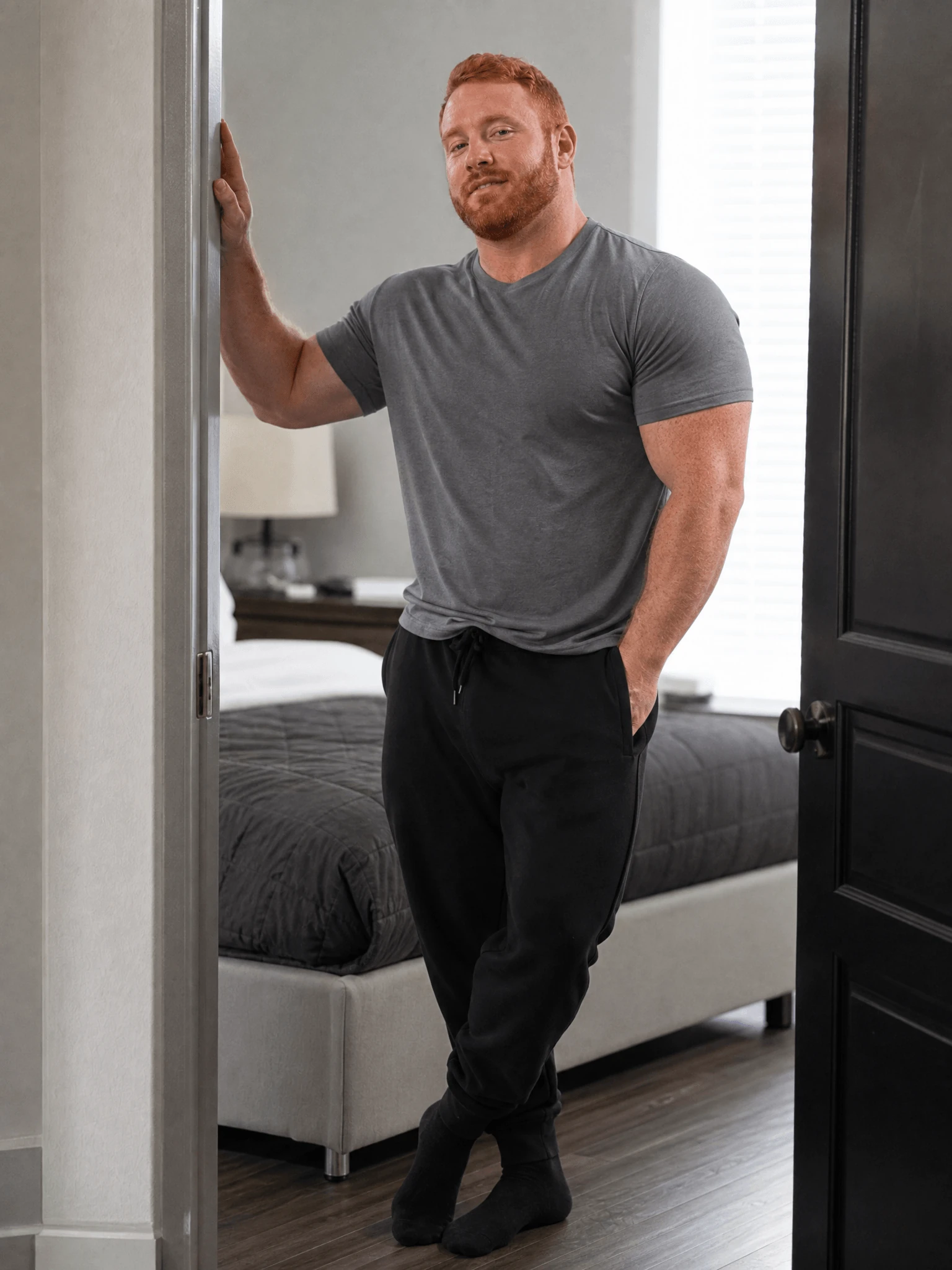 Beefy Muscle Man Portrait
