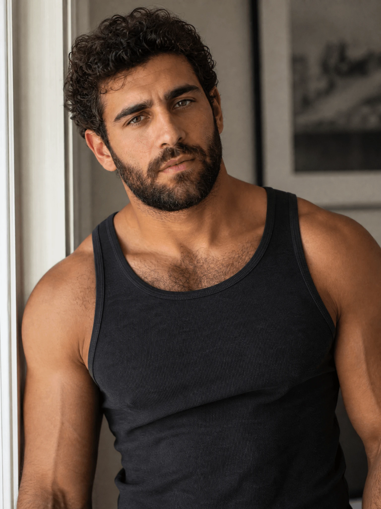 Beefy Gym Hunk Portrait Muscle Hunk 11 — Beefy Gym Hunk Portrait photo profile with muscle hunk, masculine physique, fitness model and bodybuilder visual keywords.