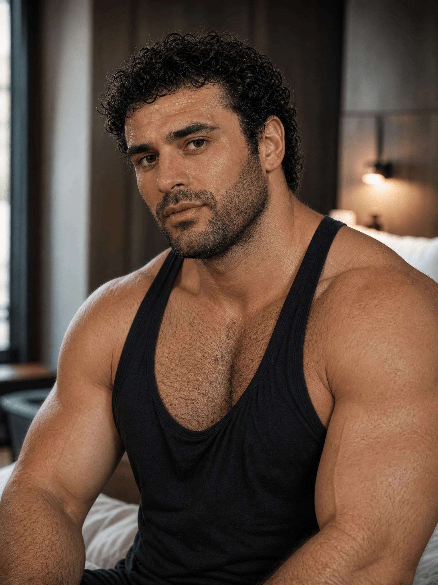 Big Muscular Man Portrait Muscle Hunk 18 — Big Muscular Man Portrait photo profile with muscle hunk, masculine physique, fitness model and bodybuilder visual keywords.