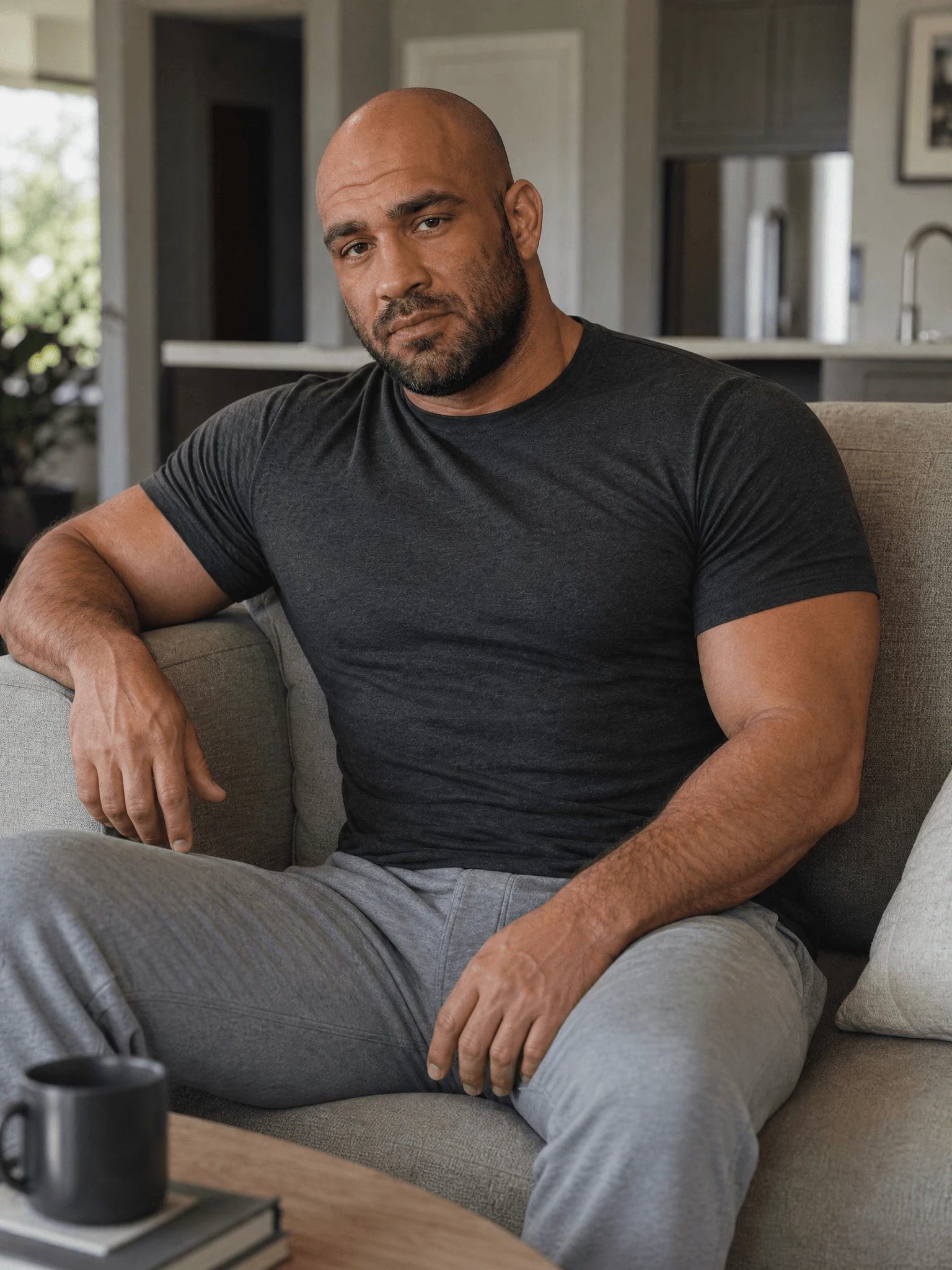 Powerful Bodybuilder Sofa Muscle Hunk 47 — Powerful Bodybuilder Sofa photo profile with muscle hunk, masculine physique, fitness model and bodybuilder visual keywords.