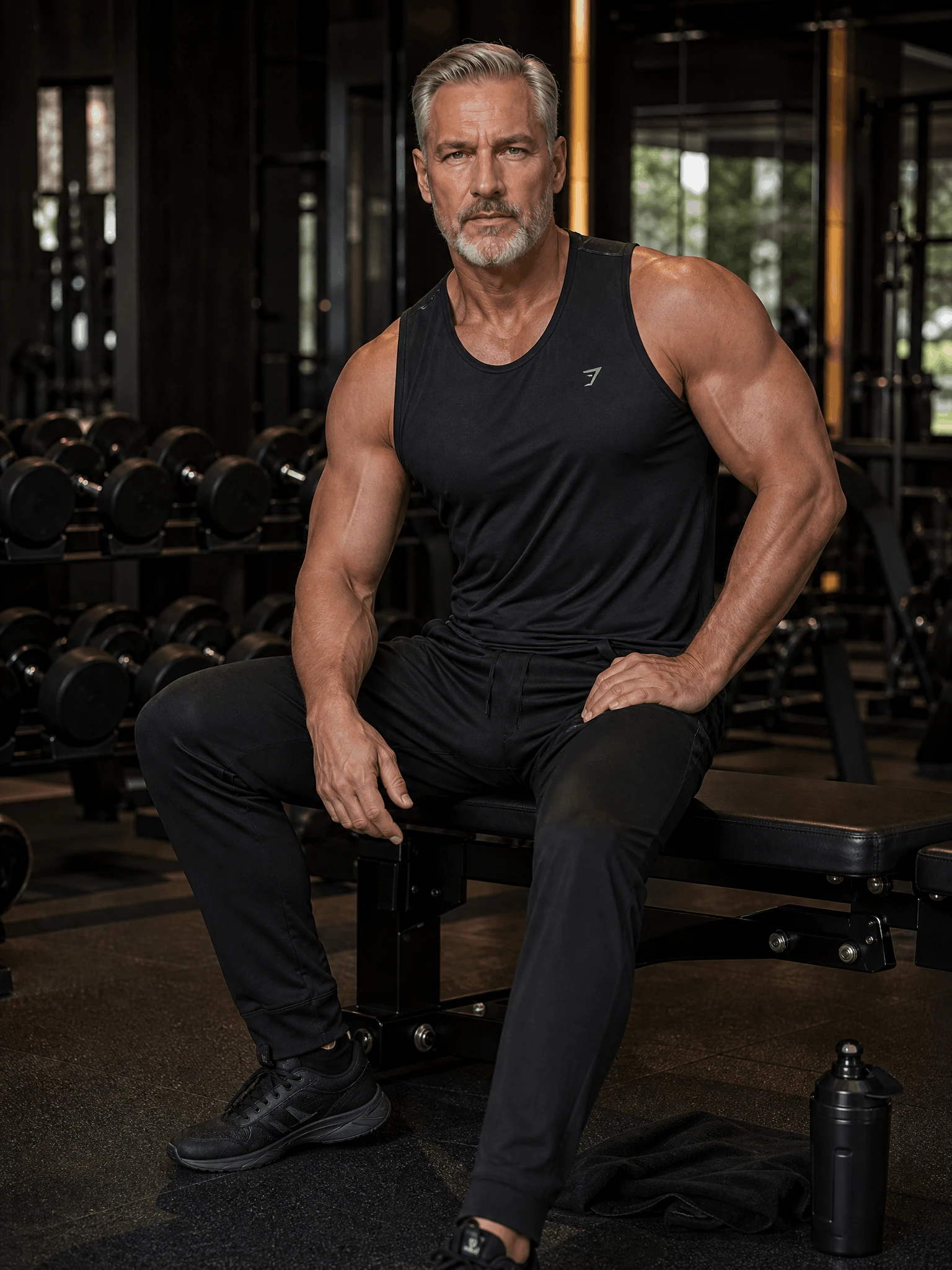 Strong Muscular Man Portrait Muscle Hunk 58 — Strong Muscular Man Portrait photo profile with muscle hunk, masculine physique, fitness model and bodybuilder visual keywords.