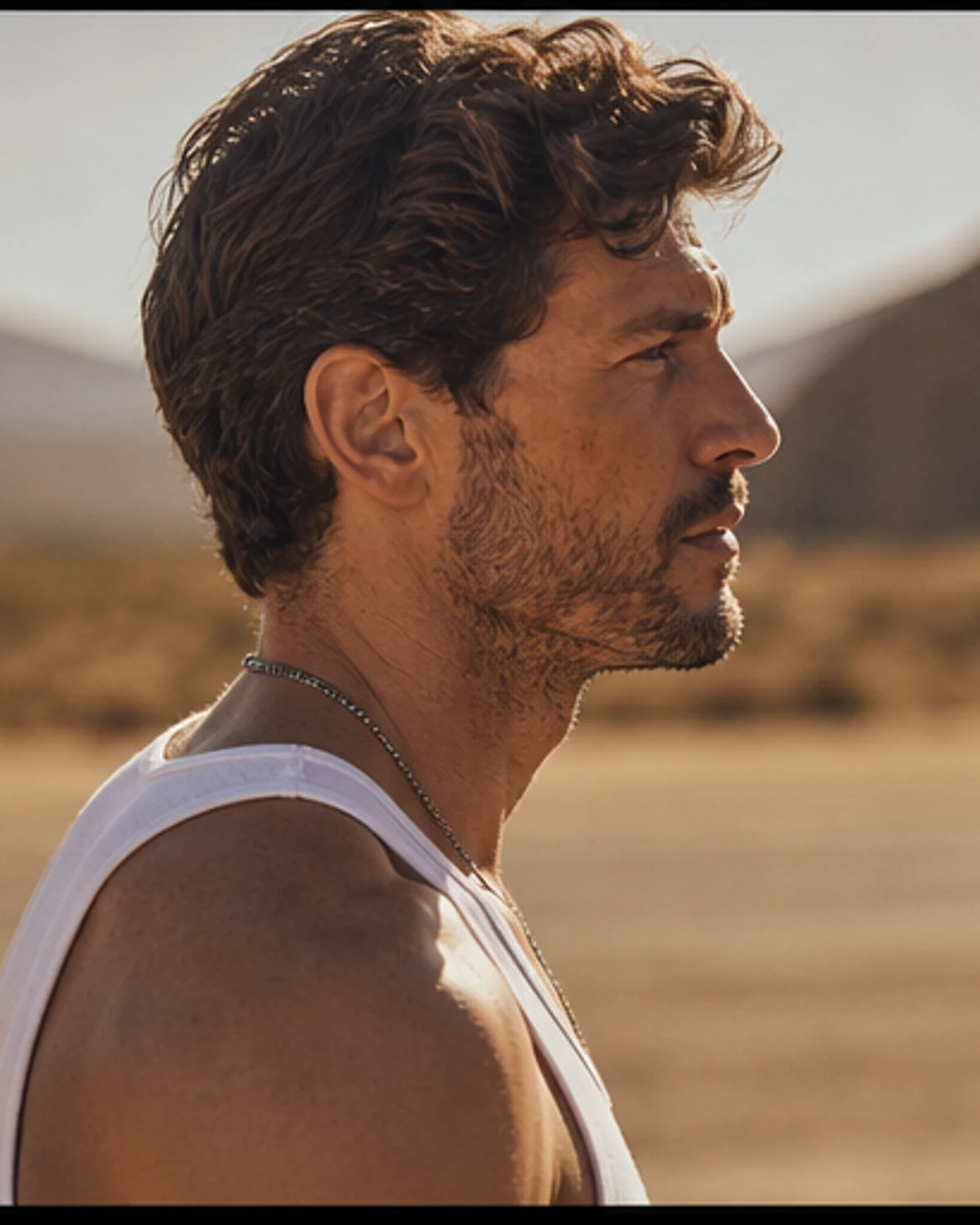 Desert Denim: Muscle Men in the Last Light: original editorial frame 4