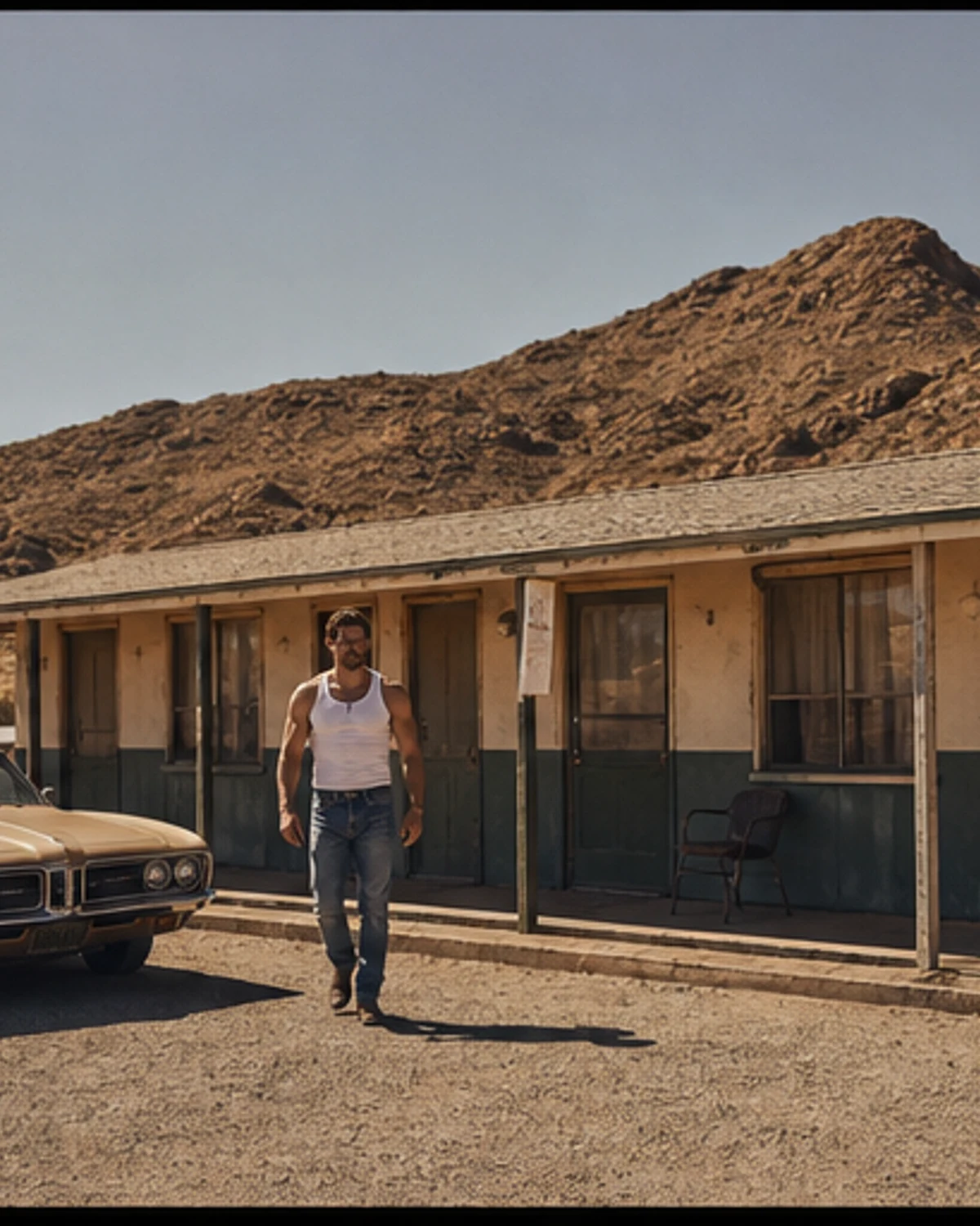 Desert Denim: Muscle Men in the Last Light: original editorial frame 6